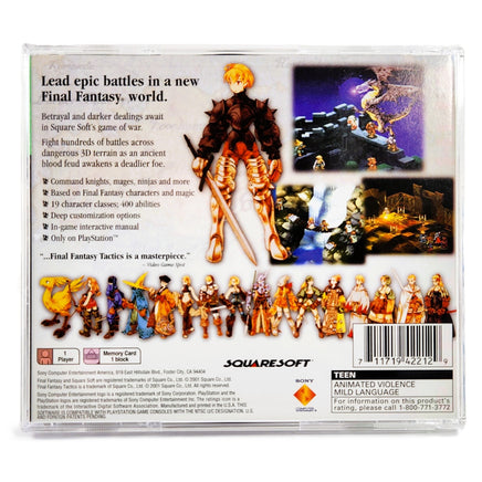Final Fantasy Tactics Greatest Hits PlayStation 1 Like New CIB - Authentic Back Cover Art