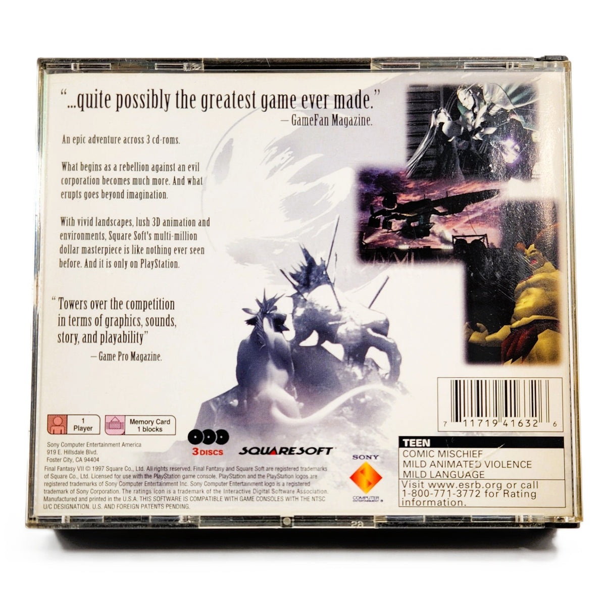 Final Fantasy VII International (import japonais) - PSX - Jeu Occasion Pas Cher Final Fantasy VII International (import japonais) - PSX - Jeu Occasion Pas Cher