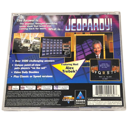Jeopardy Playstation 1 Good - Back Cover Art Shown