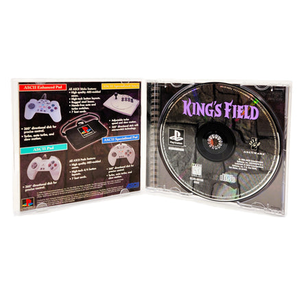 Kings Field PlayStation 1 Very Good CIB - Open Case Showing Disc And Manual