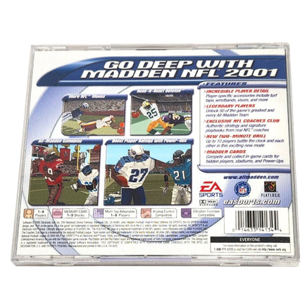 Madden Nfl 2001 Playstation 1 Good - Cib Case – Rear View