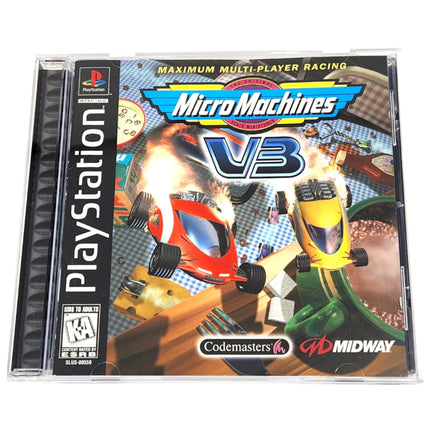 Micro Machines V3 Playstation 1 Like New - Front Cover Art Shown