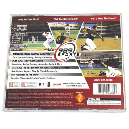 Mlb 2002 Playstation 1 Like New - Rear Cover Art