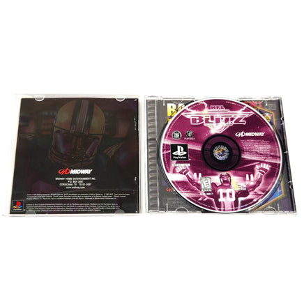 Nfl Blitz Playstation 1 Like New - Open Case Displaying Game Contents