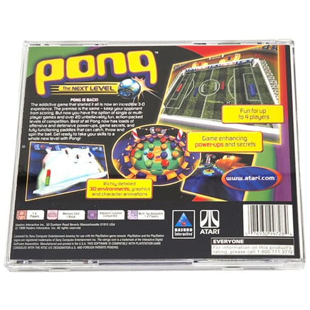 Pong The Next Level Playstation 1 Like New - Back Jewel Case Art