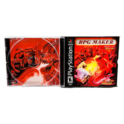 RPG Maker PlayStation 1 Like New CIB - Open Case Displaying System Data Manual 1 of 2