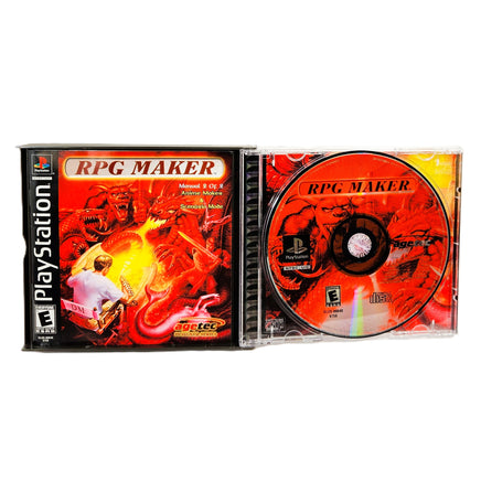 RPG Maker PlayStation 1 Like New CIB - Open Case Displaying Anime Maker & Scenario Mode Manual 2 of 2