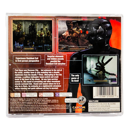 Resident Evil Survivor PlayStation 1 Very Good CIB - Rear Cover Art