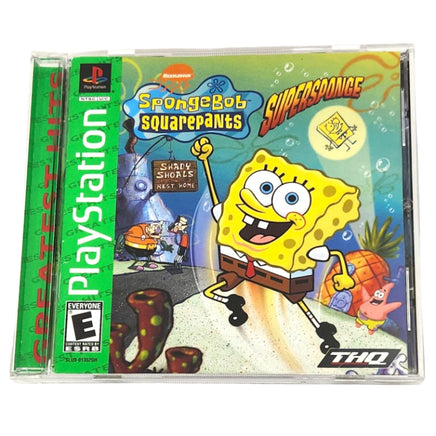 Spongebob Squarepants Super Sponge Greatest Hits Playstation 1 Very Good - Cib Front Cover