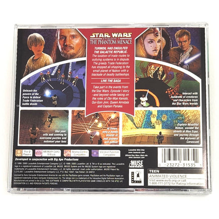 Star Wars Episode I The Phantom Menace Greatest Hits Playstation 1 Like New - Back Artwork Displayed
