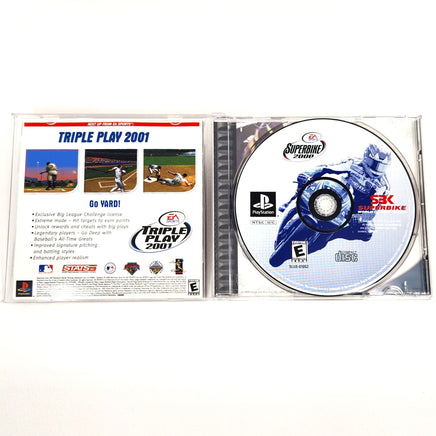 Superbike 2000 Playstation 1 Very Good - Cib Showing Open Case Disc And Manual