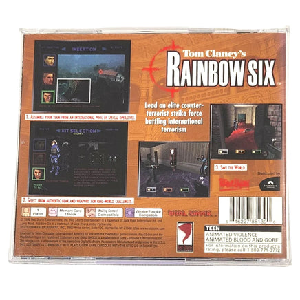 Tom Clancys Rainbow Six Playstation 1 Good - Rear Cover Shown