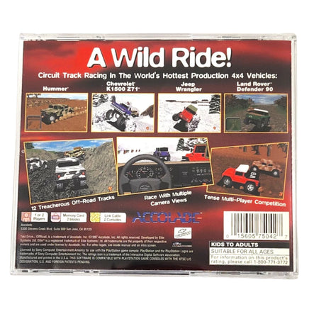 Test Drive Offroad Playstation 1 Very Good - Back Jewel Case Art