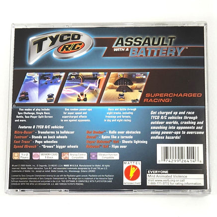 Tyco Rc Assault With A Battery Playstation 1 Like New - Back Cover Art Shown