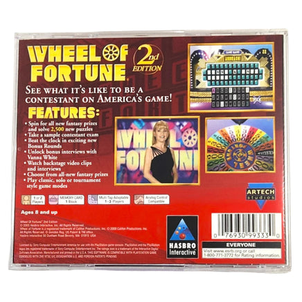 Wheel Of Fortune 2Nd Edition Playstation 1 Good - Rear Cover Shown