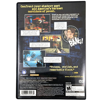 Xiii Thirteen Playstation 2 Like New - Back Cover Art Shown