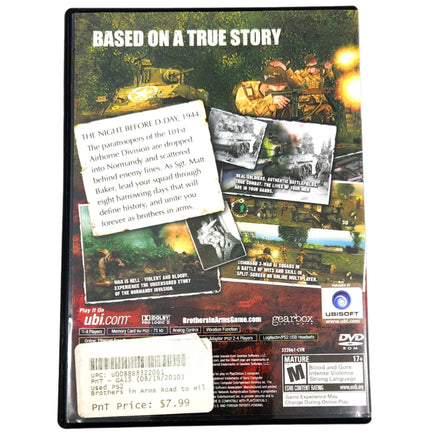 Brothers In Arms Road To Hill 30 Playstation 2 Very Good - Case Back