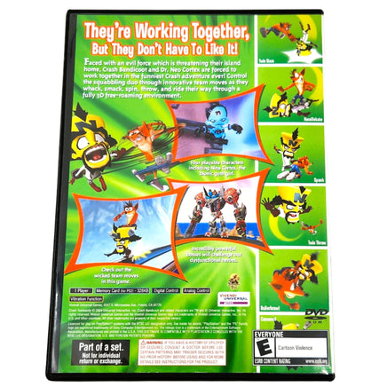 Crash Twinsanity Playstation 2 Very Good - Back Of Game Case