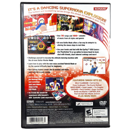 Dance Dance Revolution Supernova Playstation 2 Very Good - Case Back