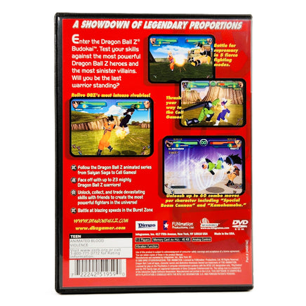 Dragon Ball Z Budokai PlayStation 2 Like New CIB - Authentic Back Cover Art