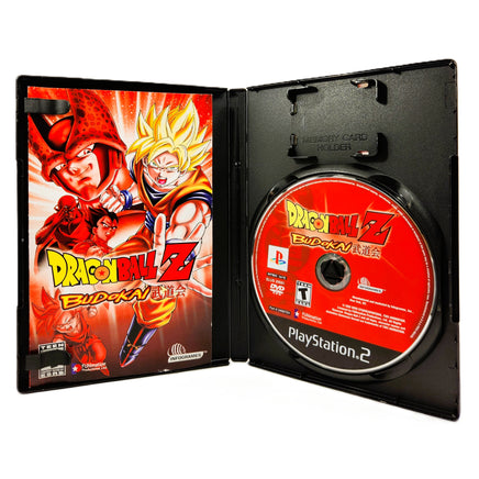 Dragon Ball Z Budokai PlayStation 2 Like New CIB - Open Case Displaying Game Disc and Manual