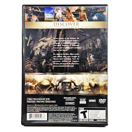 Final Fantasy 12 PlayStation 2 Very Good CIB - Authentic Back Cover Art