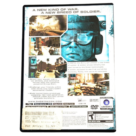 Tom Clancys Ghost Recon Advanced Warfighter Playstation 2 Very Good - Back Of Game Case
