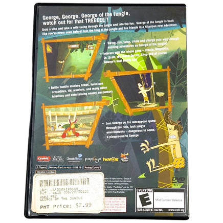 George Of The Jungle Search For The Secret Playstation 2 Very Good - Back Of Game Case