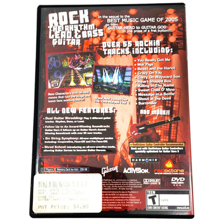 Guitar Hero Ii Playstation 2 Very Good - Cib Back Cover