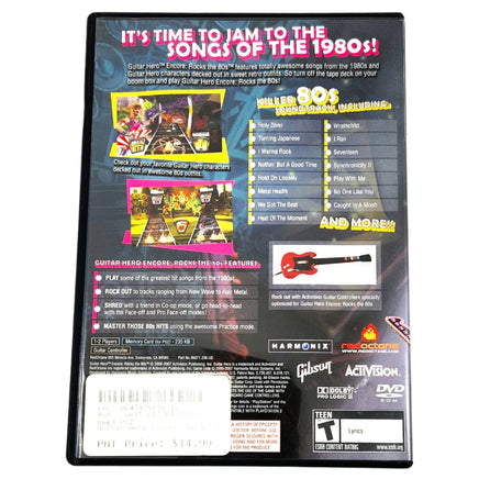 Guitar Hero Encore Rocks The 80S Playstation 2 Good - Back Of Game Case