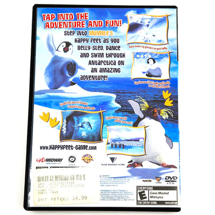 Happy Feet W Bonus Disc Playstation 2 Very Good - Back Of Game Case