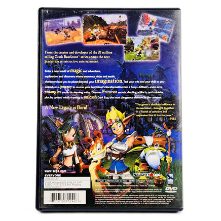 Jak And Daxter The Precursor Legacy PlayStation 2 Good - Authentic Back Cover Art