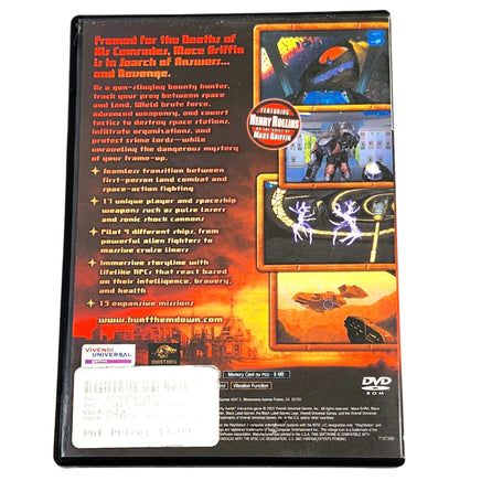 Mace Griffin Bounty Hunter Playstation 2 Good - Back Cover Art Shown