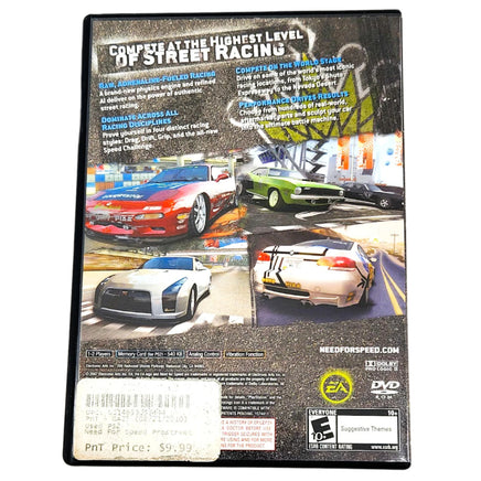 Need For Speed Prostreet Playstation 2 Very Good - Cib Back Cover
