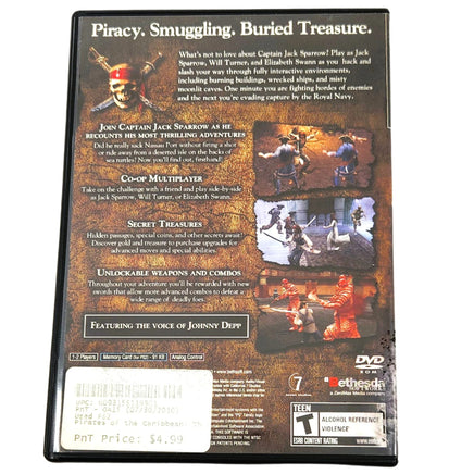 Pirates Of The Caribbean The Legend Of Jack Sparrow Greatest Hits Playstation 2 Good - Back Cover Art Shown