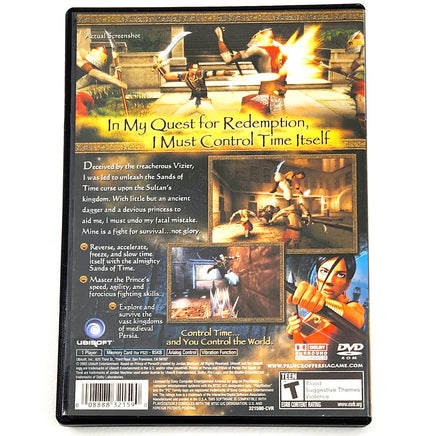 Prince Of Persia The Sands Of Time Playstation 2 Very Good - Cib Back Cover
