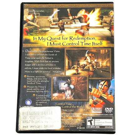 Prince Of Persia The Sands Of Time Greatest Hits Playstation 2 Very Good - Back Cover Art Shown