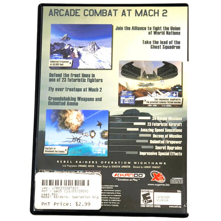 Rebel Raiders Operation Nighthawk Playstation 2 Very Good - Back Cover Art Shown