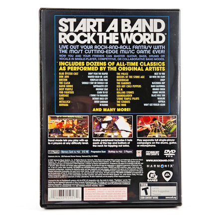 Rock Band PlayStation 2 Good - Game Case Back Cover
