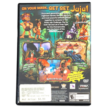 Tak The Great Juju Challenge Playstation 2 Very Good - Back Of Game Case