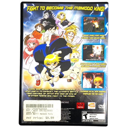 Zatch Bell Mamodo Fury Playstation 2 Very Good - Back Of Game Case