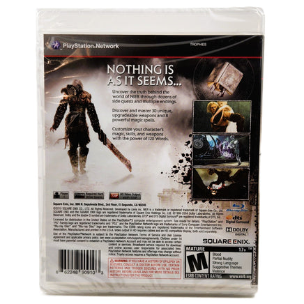 Nier Playstation 3 Brand New - Back Cover Art Shown