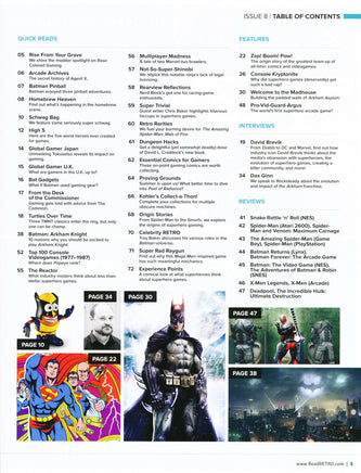 RETRO Video Game Magazine Issue 08 2015 Batman Spiderman New Contents Scan