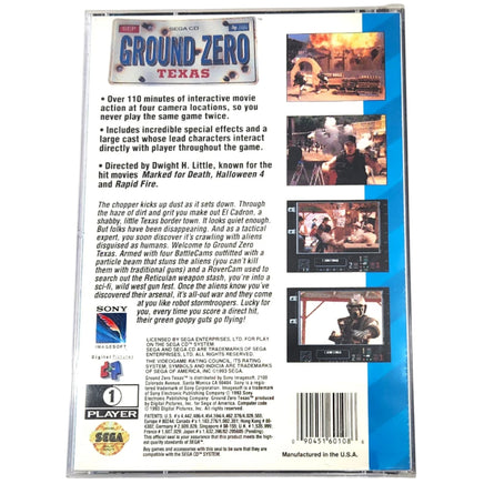Ground Zero Texas Sega Cd Good - Back Jewel Case Art
