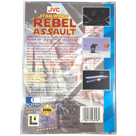 Star Wars Rebel Assault Sega Cd Good - Back Of Retail Long Box Game Box