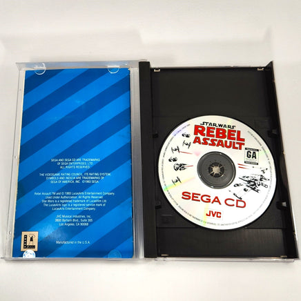 Star Wars Rebel Assault Sega Cd Good - Inside Contents Of Retail Game Box
