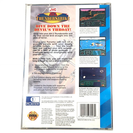 Ah3 Thunderstrike Sega Cd Good - Back Of Retail Game Long Box