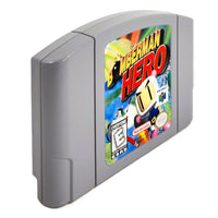 Bomberman Hero Nintendo 64 Very Good - Left-Front of Video Game Cartridge