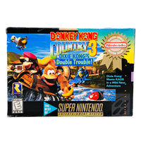 Donkey Kong Country 3 Players Choice Super Nintendo Very Good - Authentic Game Box Front View