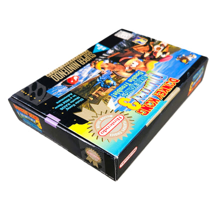 Donkey Kong Country 3 Players Choice Super Nintendo Very Good - Authentic Game Box Top Corner Shown